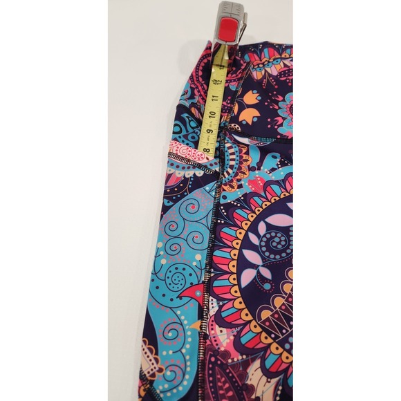 DOP DOVPOD Leggings M High Waist  Colorful Paisley/Mandala Print Fitness Yoga - Picture 7 of 9